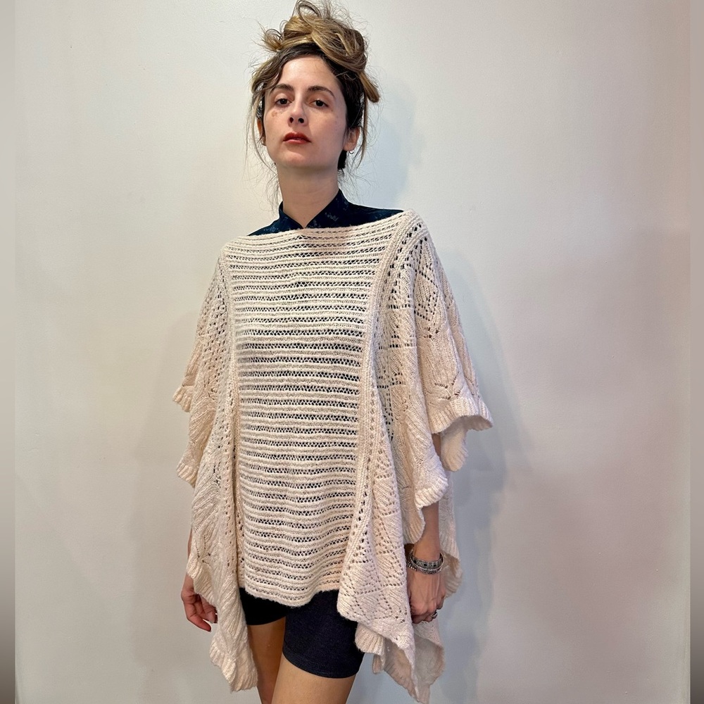 Free People Knitted Sweater Poncho